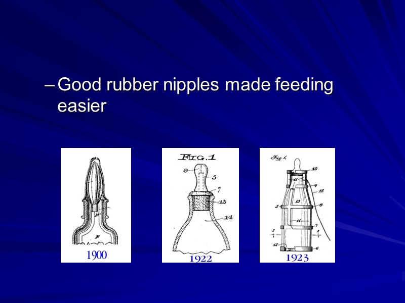 Good rubber nipples made feeding easier